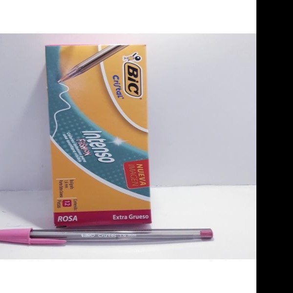 BOLIGRAFO CRISTAL INTENSO BIC 1.6MM ROSA E.12 C.216